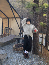 No.1216 See-through over crop JK (3color)