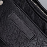 Studded Leather Shoulder Bag (Black)