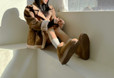 (100% SHEEPSKIN🐑🤎) 2 COLORS キュートフェミニンバターセミショートマウンテンコート