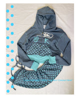 UsocialNight original retro versatile autumn and winter プリント水玉ワンピーススカート