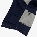 reverse terry pocket denim capri shorts_blue