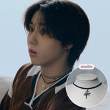 [Stray Kids ハン Necklace] スパークルスパークルチョーカーネックレス - Silver Color