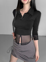 three-quarter mesh shirts (2 color)