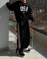 NOCELCOZY Multi-track Wide Sweat Pants 2 colors