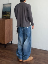 Snap Henley Long Sleeve T-Shirt (3color) (No.1010)