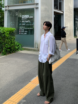Hyper Essential Overfit Linen Shirt