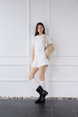 SWEETIE COLLAR HALF BLOUSE