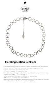Flat Ring Motion Necklace