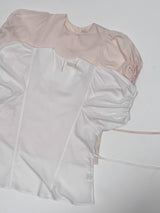 Puff Strap Short Sleeve Blouse