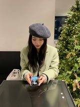 【MADE】フルカシミヤアンバランスオフショルダーニット