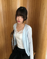 メイリンレースVネックシースルーカーディガン