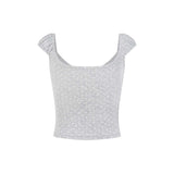 Adeline Polka Dot Button Top