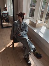 Royce Studded Denim Jacket Pants Set
