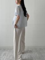 Pomelo Tie Short Sleeve Blouse