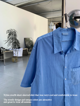  Wegner Nylon Pigment Overfit Short Sleeve Shirt