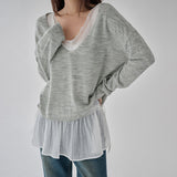 [Jayden] Deep V-Neck Long-Sleeve Knit - 3 Colors