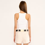 Low Tank Top - White