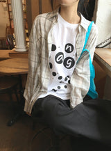 [unisex] レベア ルーズフィット リベット ドット ショート スリーブ ティー