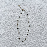 ブラック ストーン チェーン ネックレス