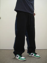 Denim Contrast Lettering Sweatpants (2 Colors)
