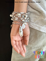 Natural pearl and shell waist chain