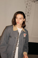CORDUROY POINT WORK JACKET - BLUE