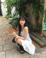 テンセルボタンノースリーブ