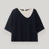 Navy Layered PK Tee