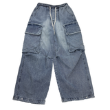 crack raw-edge cargo pants