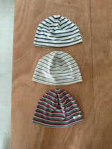 stripe short beanie