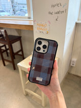 ビンテージチェックフォンケース