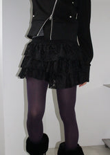 FLOWER CANCAN SKIRT SHORTS