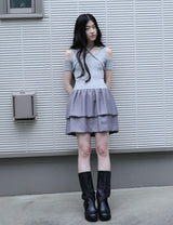 カンカンパンプキン リボン ドレス(GREY)