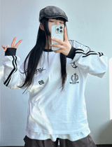 ヒップツーラインナンバーリングロゴスリーブTシャツ💙🤍🖤3カラー