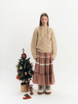 Charelle Tiered Skirt (Red)