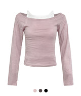 Romi Two-Layer Stripe Tee