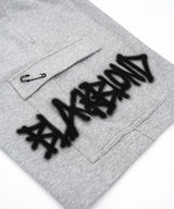 BBD グラフィティ ロゴ オーバーサイズド カーゴ スウェットショーツ(Gray)