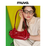 muva.バレエスタイル リボンディテール レザー 2WAYバッグ