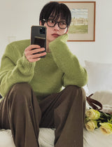 Jamie Mohair Round Crop Knit