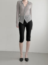 Lay See-through Embossed Lace Cardigan