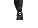 LEATHER THONG SLOUCH BOOTS