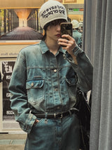 [PREMIUM/MADE] シグニチャーモルドクロップデニムジャケット