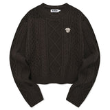 ARCH CHERRY CABLE KNIT [DARK BROWN]