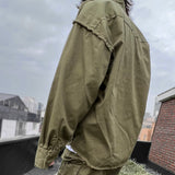 grunge plain shirt_khaki