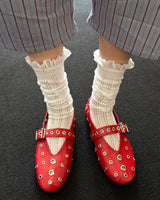 joy lace knee socks 