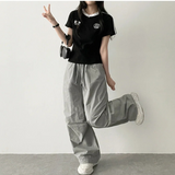 Tive Parasuit Shirring Rustle String Wide Pants