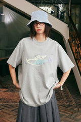 Patchwork Floral Embroidery T-Shirt