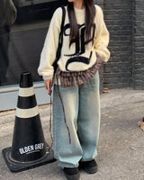 シークレットウォッシングデニムパンツ