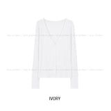 Mine Ribbed V-neck Button Cardigan