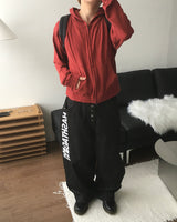 Roving Slub Cropped Hooded Zip-up